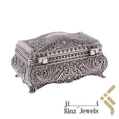 Personalized Vintage Jewelry Box High Quality Alloy Antique Velvet Trinket