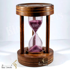 kinzjewels - Personalized Hourglass Rosewood Sand Clock