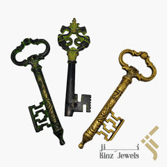 kinzjewels - Kinz Solid Iron Antique Treasure Old Castle Door Key