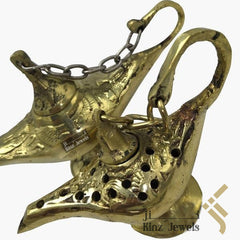 kinzjewels - Personalize Solid Brass Aladdin Handmade Arabian Lamp
