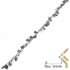 Sterling Silver Small Rounded Shapes Anklet