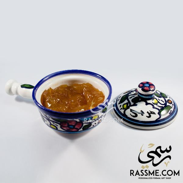 kinzjewels - Rassme - Handmade High Quality Palestinian Floral Ceramic Jam Bowl