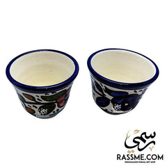 kinzjewels - Rassme - Handmade High Quality Palestinian Floral Ceramic Arabian Coffee Cup