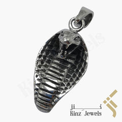 Sterling Silver Cobra Snake Pendant