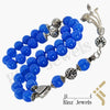 Kinz Silver Blue Agate Prayer Beads