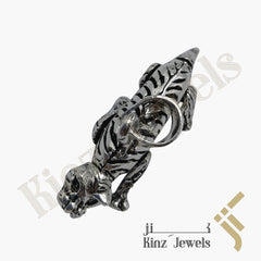 Sterling Silver Tiger Movable Limbs Pendant