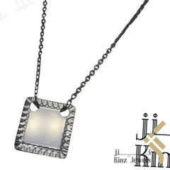 Personalized High Quality Sterling Silver Square Necklace