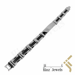 kinzjewels - Personalized Bold Man High Quality Stainless Steel Rubber Bracelet
