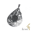Kinz Personalized Hand Engraving Silver Tear Drop Pendant - But Allah Is The Best Keeper