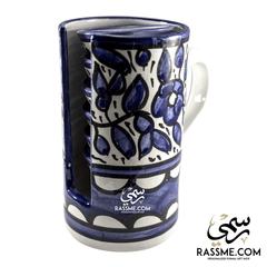 kinzjewels - Rassme - Handmade High Quality Palestinian Floral Ceramic Coffee Cups Set