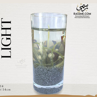 Personalized Candle Transparent Silver Gel Glass