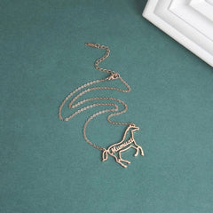 Horse Personalized Name Necklace Custom Name Necklace Name inside Horse