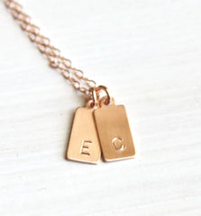Personalized, Jewelry Necklace, Womens Gift, Necklaces for Women, Mini Tag Initial Necklace, Custom Personalized Necklace, Initial Necklace