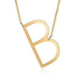 Big Letter Necklace • Sideways Initial Necklace • Monogram Necklace • Bridesmaid Gifts