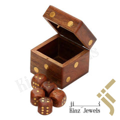 kinzjewels - Rose Wood with Brass Dice Box
