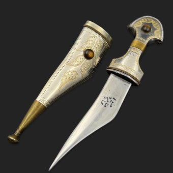 Personalized Brass and Silver Plating Dagger