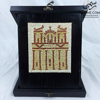 Customized Plaque Trophy Mosaics Petra with Wooden Cover Box Frame