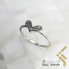 Sterling Silver Free Rhodium Vermeil Simple Heart Ring