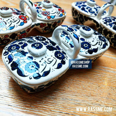 kinzjewels - Rassme - Hand Colored Palestinian Ceramic Thyme & Olive Oil