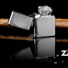 Brushed Silver with Slashes - Zippo Lighters In Jordan