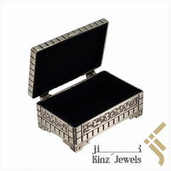 kinzjewels - Personalized Vintage Jewelry Box High Quality Alloy Antique Velvet Elegant
