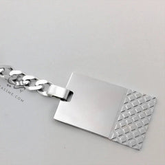 Silver Keychain Net - Free Engraving
