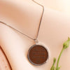 Palestinian coin 1 mil simple SILVER frame necklace